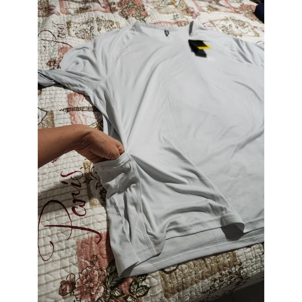 UNDER ARMOUR  Men's T-Shirt‎ Fish Elite Crew Long Sleeve UPF40 Gray Size 3XL